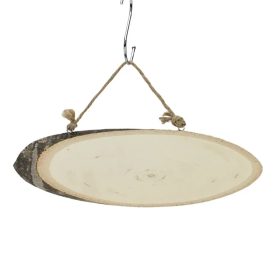 Akasztós fa szelet ovál 26 cm x 9 cm