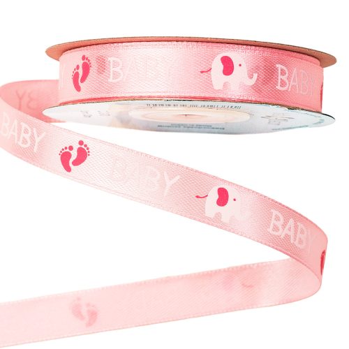 "Baby" satin ribbon 12mm x 20m - Pink