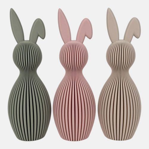 Dekor nyúl, hajlott füllel, kicsi, rózsaszín