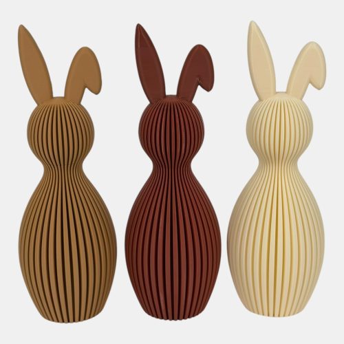 Dekor nyúl, hajlott füllel, kicsi, barna