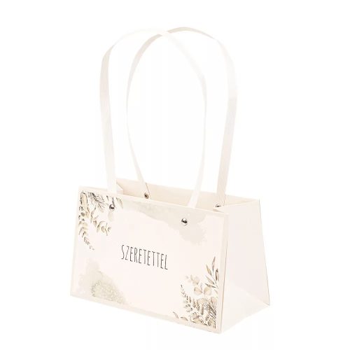 10 pcs." Flower bag with the inscription "With love" 22(L) x 10.5(W) x 13.5(H) cm