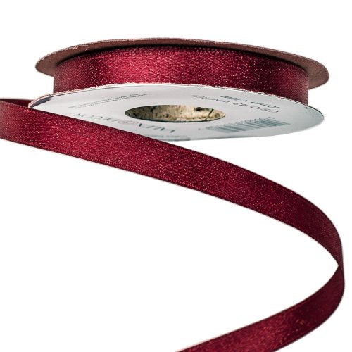 Csillogó szatén szalag 10mm x 10m - Wine red