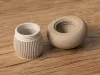 3D nyomtatott dekorációs gomba tároló - fehér tető