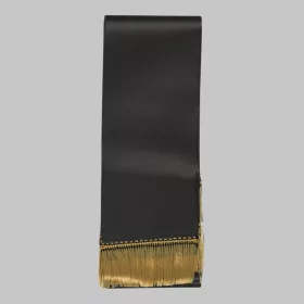 Koszorúszalag fekete 12x220 cm arany rojttal 10 DB