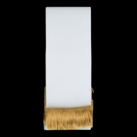 Koszorúszalag fehér 9x200 cm arany rojttal 10 DB