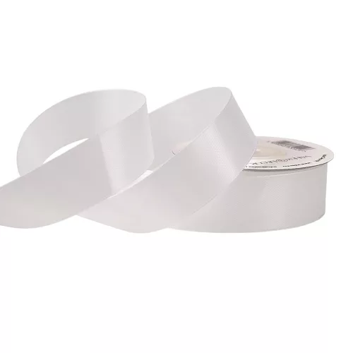 Szatén szalag 25mm x 22.86m - Fehér