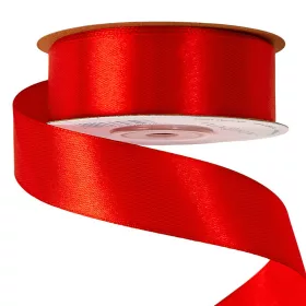 Szatén szalag 25mm x 22.86m - Piros