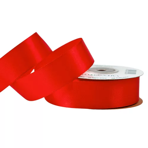 Szatén szalag 25mm x 22.86m - Piros