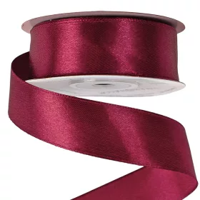 Szatén szalag 25mm x 22.86m - Wine red