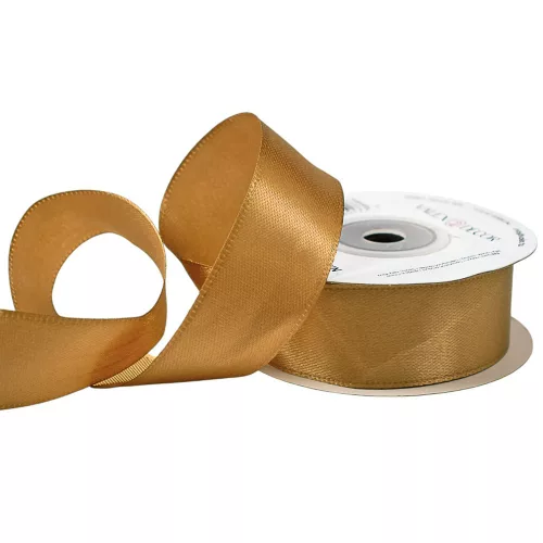 Szatén szalag 25mm x 22.86m - Aranybarna