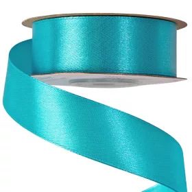 Szatén szalag 25mm x 22.86m - Aqua kék