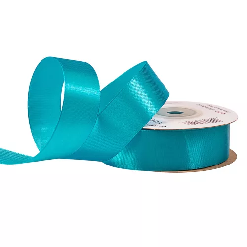 Szatén szalag 25mm x 22.86m - Aqua kék