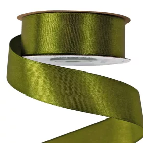 Szatén szalag 25mm x 22.86m - Olivazöld