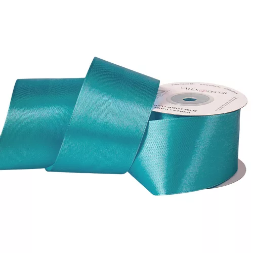 Szatén szalag 50mm x 22.86m - Aqua kék