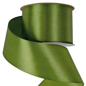 Szatén szalag 50mm x 22.86m - Mohazöld