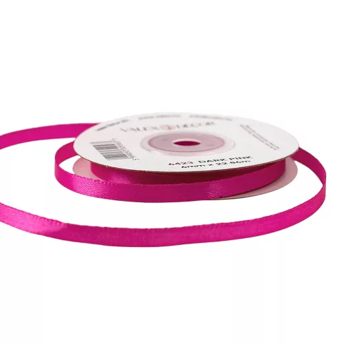 Szatén szalag 6mm x 22.86m - Sötét rózsaszín