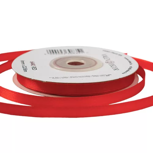 Szatén szalag 6mm x 22.86m - Piros
