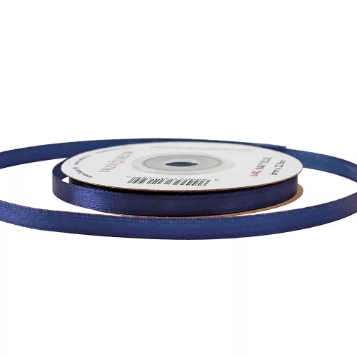 Szatén szalag 6mm x 22.86m - Tengerészkék