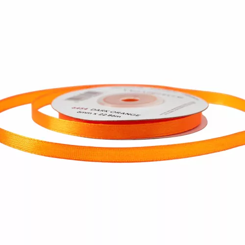 Szatén szalag 6mm x 22.86m - Sötét narancssárga