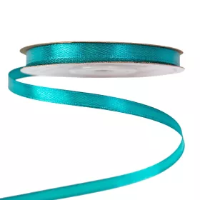Szatén szalag 6mm x 22.86m - Türkizkék