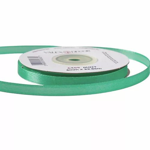 Szatén szalag 6mm x 22.86m - Menta