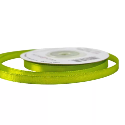 Szatén szalag 6mm x 22.86m - Teazöld