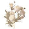 Hamvas rózsa ág, 56cm magas - Fehér