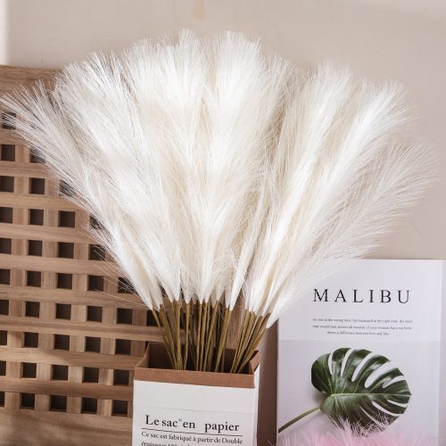 Pampafű műnövény köteg, 10 szálas, 56.6cm magas - Ekrü