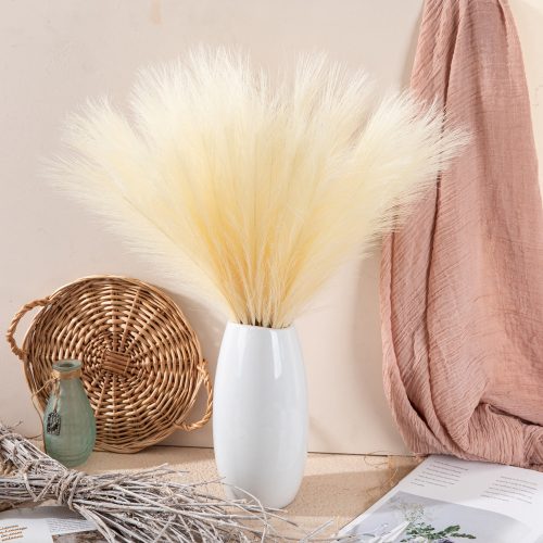 Pampafű műnövény köteg, 10 szálas, 56.6cm magas - Krém