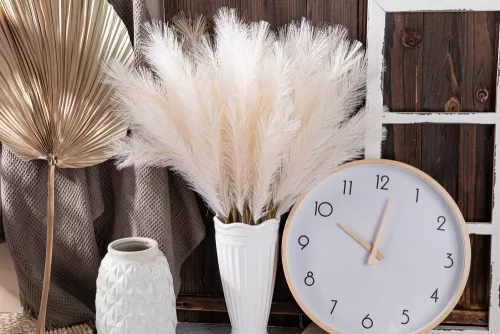 4 ágú pampafű ág, 58cm magas - Ekrü