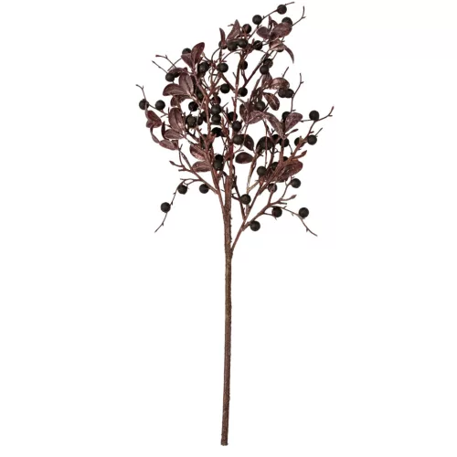 Bogyós dekor ág, 56cm magas - Fekete