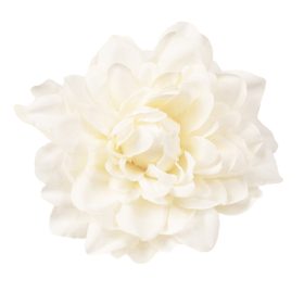 Dália selyemvirág fej, 8cm - Ekrü