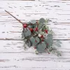 Csörgős téli ág levelekkel és bogyókkal, 49cm magas