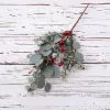 Csörgős téli ág levelekkel és bogyókkal, 49cm magas
