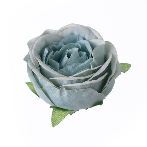 Angol rózsa selyemvirág fej, 5.5cm - Kék