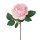 Selyemvirág rózsa szál, 28cm magas - Rózsaszín