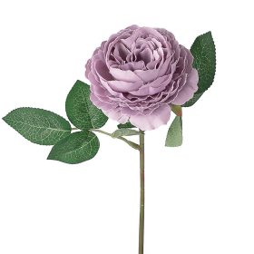 Selyemvirág rózsa szál, 28cm magas - Lila