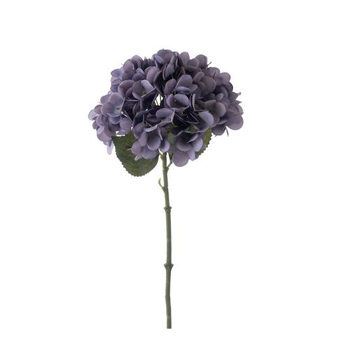 Hortenzia selyemvirág szál, 35cm magas - Sötétlila