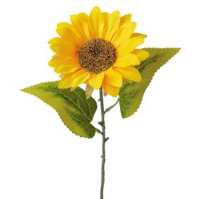Napraforgó selyemvirág szál, magasság: 37cm - Sárga