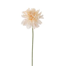 Dália selyemvirág szál, 28.5cm magas - Világos pezsgő