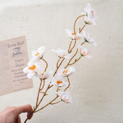 Barackvirág selyemvirág ág, 84cm - Pezsgő