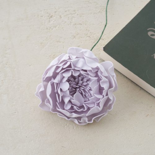 Peonia selyemvirág szál, 26cm - Világoslila