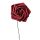 Rózsa selyemvirág szál, 23cm - Bordó