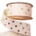 Arany pöttyös ripsz szalag 38mm x 20m - Krém