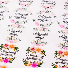 Anyák napi matrica szett, 24db.-os - 5cm