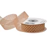 Pöttyös organza szalag 20mm x 20m - Bézs
