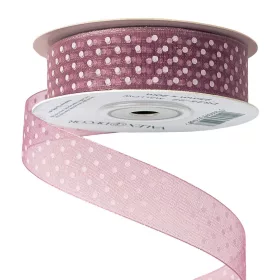 Pöttyös organza szalag 20mm x 20m - Mályva