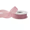 Pöttyös organza szalag 20mm x 20m - Mályva