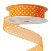 Pöttyös organza szalag 20mm x 20m - Világos narancssárga