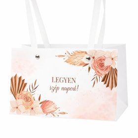   10db. "Legyen szép napod!" feliratos virág táska 22(h) x 10.5(sz) x 13.5(m) cm